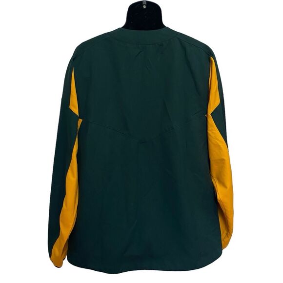 Nike Oakland A’s Green and Gold Windbreaker Jacket with High Collar - Picture 3 of 13